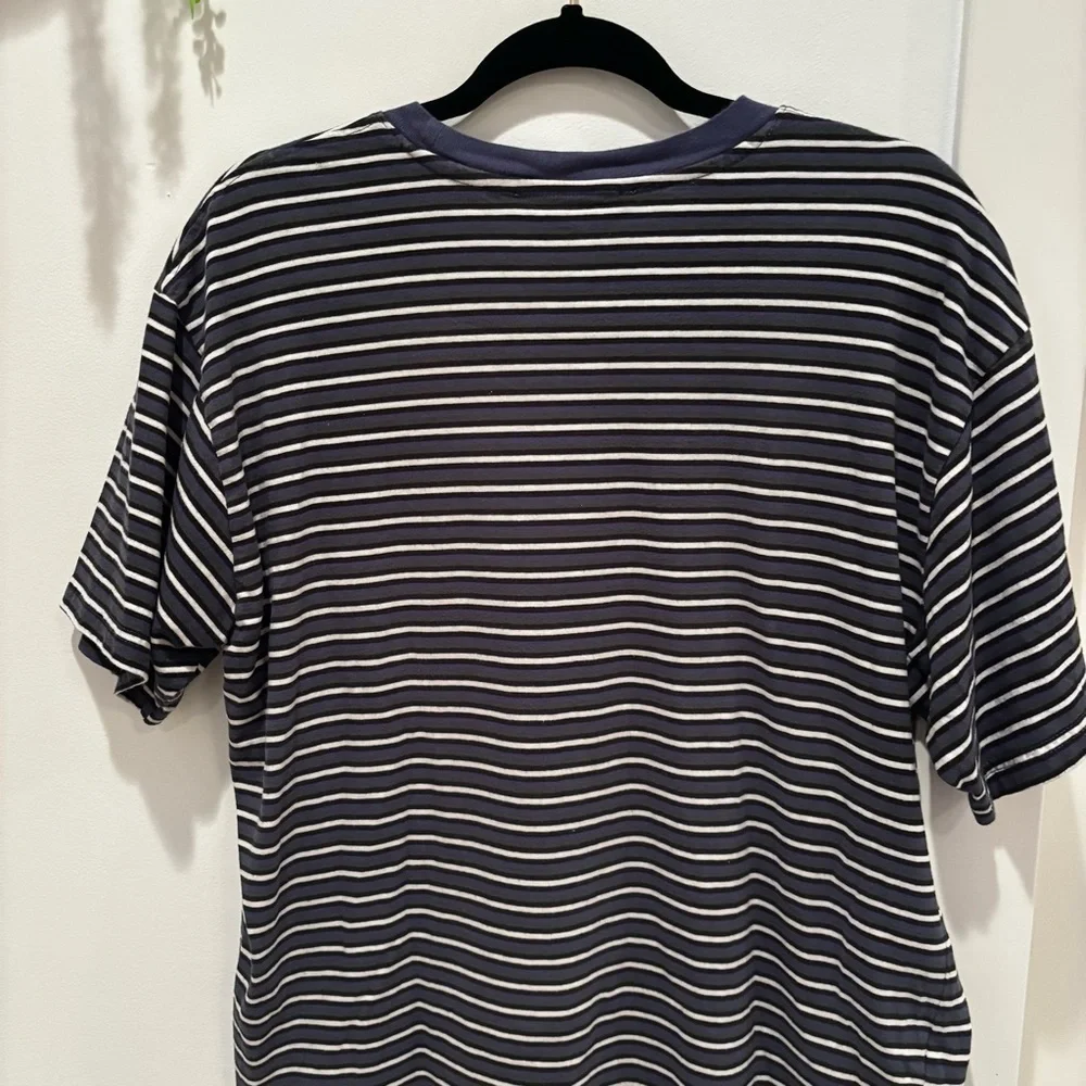 Playboy by Pacsun Metallic Bunny Men's Striped Crewneck T-shirt 100% cotton L